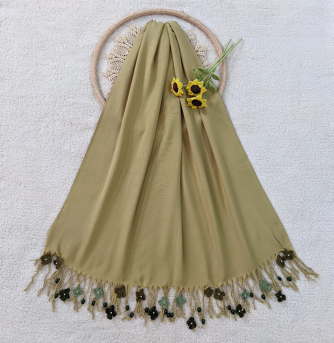 Henna Green Stole